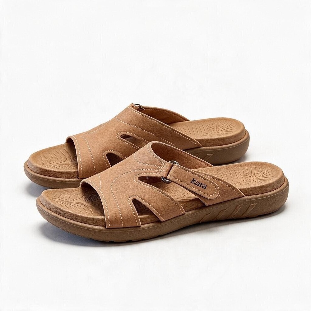 KuaiLu Womens Orthopedic Sandals Tan Brown Comfort Support Strap Size 8 NEW